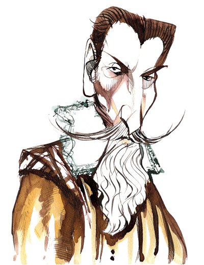 Claudio Monteverdi (caricature) by Neale Osborne